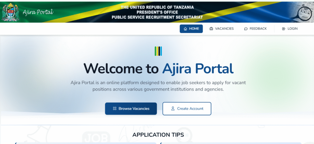 Mfano wa Barua ya Kuomba Kazi Ajira Portal