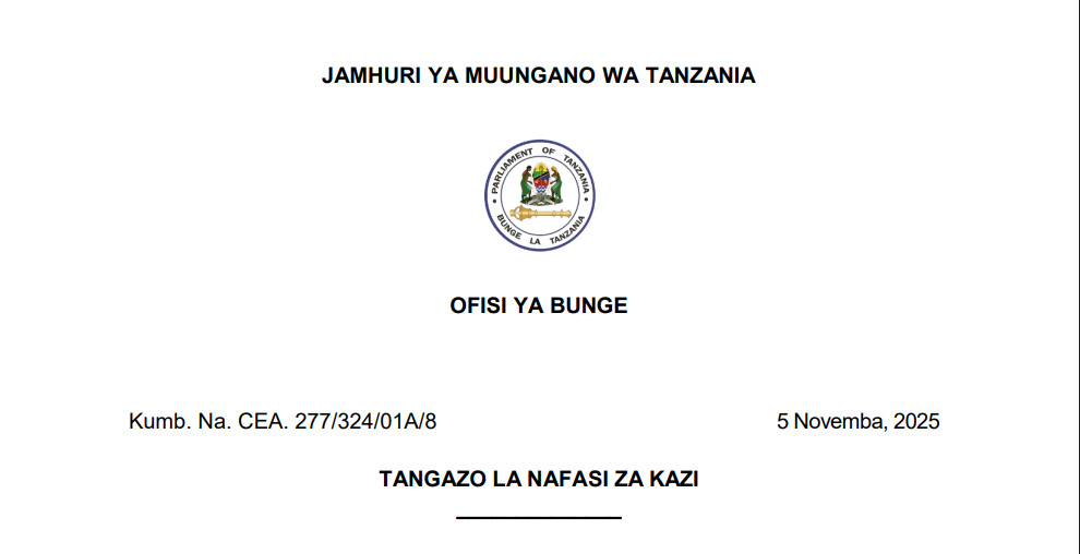 Nafasi 28 za Kazi Ofisi ya Bunge 2025 Nafasi 28 za Kazi Ofisi ya Bunge 2025