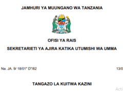 MAJINA Walioitwa Kazini Taasisi Mbalimbali za Umma