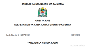MAJINA Walioitwa Kazini Taasisi Mbalimbali za Umma