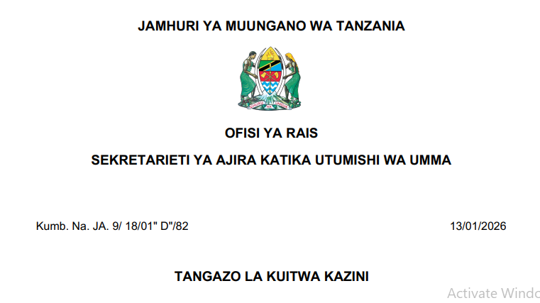 MAJINA Walioitwa Kazini Taasisi Mbalimbali za Umma MAJINA Walioitwa Kazini Taasisi Mbalimbali za Umma