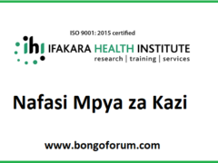 NAFASI Za Kazi Ifakara Health Institute (IHI)